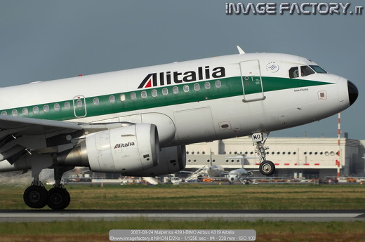 2007-08-24 Malpensa 439 I-BIMO Airbus A319 Alitalia